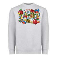 Heather Grey autism teacher Heavyweight Sweatshirt - CowGirlArtShop