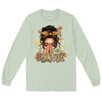 Matcha believe praying caucasian messy bun Long Sleeve Tee - texasbilliewilder