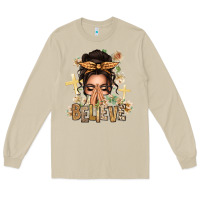 Mushroom believe praying caucasian messy bun Long Sleeve Tee - texasbilliewilder