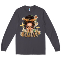 Smoke believe praying caucasian messy bun Long Sleeve Tee - texasbilliewilder