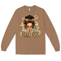 Toasted Coconut believe praying caucasian messy bun Long Sleeve Tee - texasbilliewilder