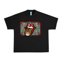 Black Merry Christmas Lips Santa Urban Heavy Tee - Bettercallsaul