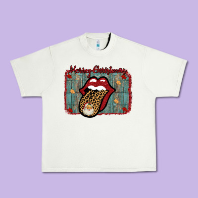Merry Christmas Lips Santa Urban Heavy Tee Designed By Bettercallsaul