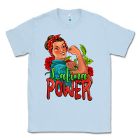 Dusty Blue latina power strong woman Classic Tee - Jasminsmagicworld