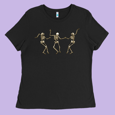 Dancing Skeletons Ladies Tee Designed By Maliassmallbusiness