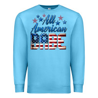 Ocean Blue All American Babe Premium Sweatshirt - LillyAllenDesigns