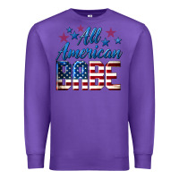 Purple All American Babe Premium Sweatshirt - LillyAllenDesigns