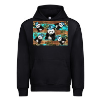 Black Camouflage Baby Panda Urban Hoodie - Artiststas