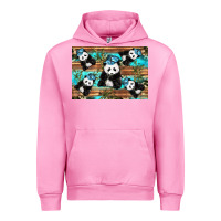 Fuchsia Pink Camouflage Baby Panda Urban Hoodie - Artiststas