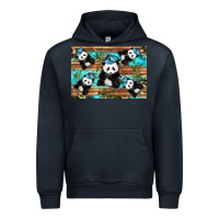 Navy Camouflage Baby Panda Urban Hoodie - Artiststas