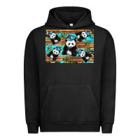 Pigment Black Camouflage Baby Panda Urban Hoodie - Artiststas