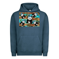 Pigment Midnight Navy Camouflage Baby Panda Urban Hoodie - Artiststas