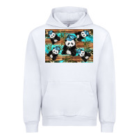 White Camouflage Baby Panda Urban Hoodie - Artiststas