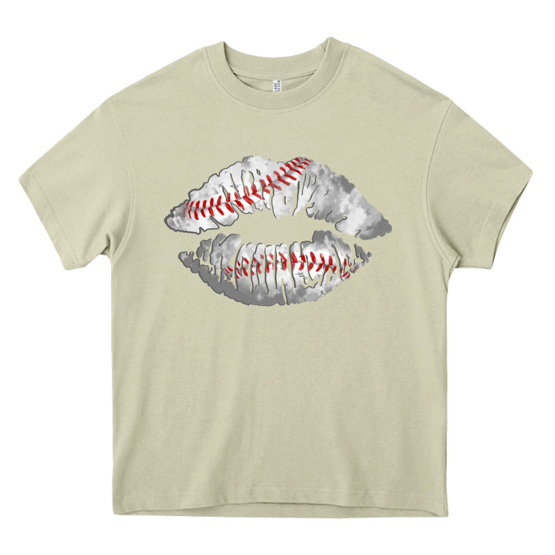 Baseball Lips Heavy Core Tee by AdoDesignShop | Teevron