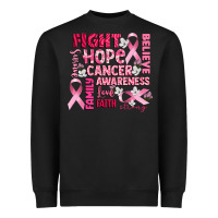 Black cancer awareness fight believe hope survive Heavyweight Sweatshirt - CowGirlArtShop
