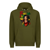 Army Green Free-ish since 1865 black woman Premium Hoodie - FaDigitalArtStudio