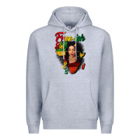 Heather Grey Free-ish since 1865 black woman Premium Hoodie - FaDigitalArtStudio