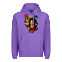 Purple Free-ish since 1865 black woman Premium Hoodie - FaDigitalArtStudio