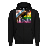 Black Pride flag Zipper Hoodie - FaDigitalArtStudio
