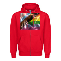 Red Pride flag Zipper Hoodie - FaDigitalArtStudio