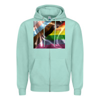 Seafoam Pride flag Zipper Hoodie - FaDigitalArtStudio