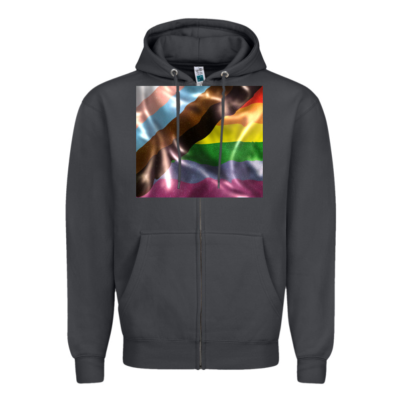 Pride Flag Zipper Hoodie by FaDigitalArtStudio | Teevron