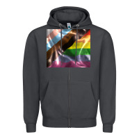 Smoke Pride flag Zipper Hoodie - FaDigitalArtStudio