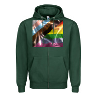 Sports Green Pride flag Zipper Hoodie - FaDigitalArtStudio