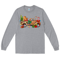 Heather Grey gingerbread truck Long Sleeve Tee - texasbilliewilder