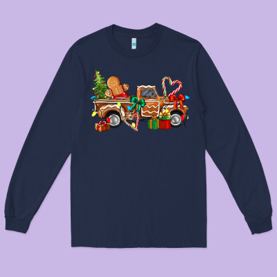 Gingerbread Truck Long Sleeve Tee Designed By Texasbilliewilder