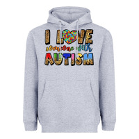 Heather Grey i love someone with autism Heavyweight Hoodie - LillyAllenDesigns