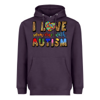 Plum i love someone with autism Heavyweight Hoodie - LillyAllenDesigns
