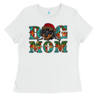 White christmas dog mom dachshund Ladies Tee - RanaPortraitStore