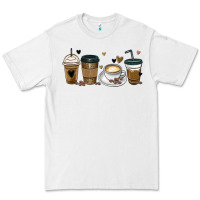 White coffee latte coffee cups Premium Tee - MaliasSmallBusiness