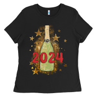 Black sparkly champagne Ladies Tee - MaliasSmallBusiness