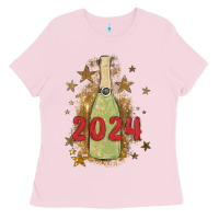 Bubblegum Pink sparkly champagne Ladies Tee - MaliasSmallBusiness
