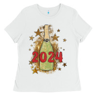 White sparkly champagne Ladies Tee - MaliasSmallBusiness