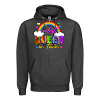 Charcoal Heather Coolest queer in town Zipper Hoodie - FaDigitalArtStudio