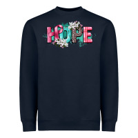 Navy hope cancer awareness Heavyweight Sweatshirt - CowGirlArtShop