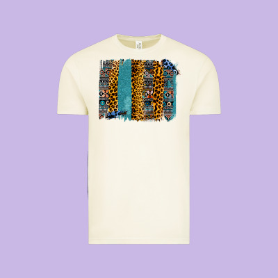 Aztec Leopard Glitter Brushstrokes Vintage Tee Designed By Bettercallsaul