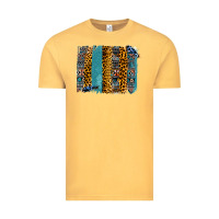 Vintage Mustard Aztec Leopard Glitter Brushstrokes Vintage Tee - Bettercallsaul