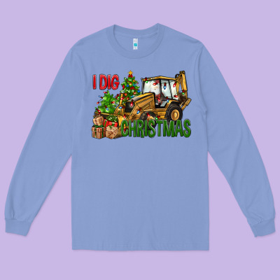 I Dig Christmas Long Sleeve Tee Designed By Nancycooperartshop