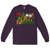 Plum I dig Christmas Long Sleeve Tee - NancyCooperArtShop