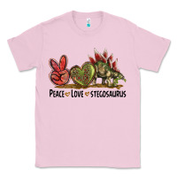 Bubblegum Pink Peace Love Stegosaurus Classic Tee - LillyAllenDesigns