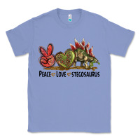 Colony Blue Peace Love Stegosaurus Classic Tee - LillyAllenDesigns