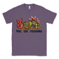 Lavender Peace Love Stegosaurus Classic Tee - LillyAllenDesigns