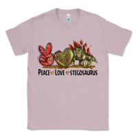 Lilac Peace Love Stegosaurus Classic Tee - LillyAllenDesigns