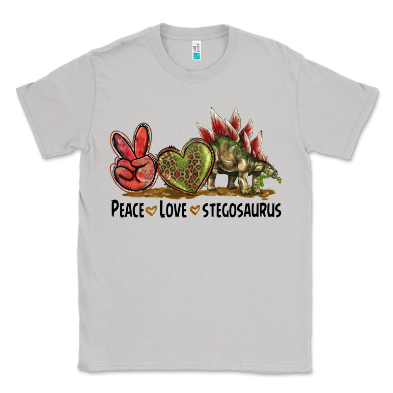 Peace Love Stegosaurus Classic Tee by LillyAllenDesigns | Teevron
