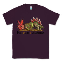 Plum Peace Love Stegosaurus Classic Tee - LillyAllenDesigns