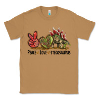 Toasted Coconut Peace Love Stegosaurus Classic Tee - LillyAllenDesigns